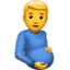 nėščias vyras Emoji (Apple)