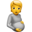 gravid person Emoji (Apple)