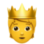 koronás személy Emoji (Apple)