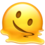 smältande ansikte Emoji (Apple)