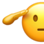 tisztelgő arc Emoji (Apple)