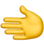 leftwards hand Emoji (Apple)