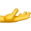 handflatan uppåt Emoji (Apple)