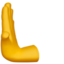 hand som knuffar åt vänster Emoji (Apple)