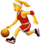 mulher jogando basquete Emoji (Apple)