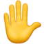 angkat tangan Emoji (Apple)