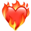 heart on fire Emoji (Apple)