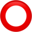 hollow red circle Emoji (Apple)