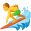 mannelijke surfer Emoji (Facebook)