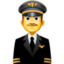 manlig pilot Emoji (Facebook)