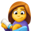 femme allaitant un bébé Emoji (Facebook)