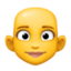 woman: bald Emoji (Facebook)