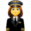 piloto de avião mulher Emoji (Facebook)