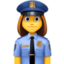 policial mulher Emoji (Facebook)