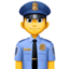 policial homem Emoji (Facebook)