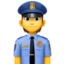 polițist sau polițistă Emoji (Facebook)