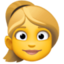 donna bionda Emoji (Facebook)