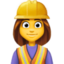 woman construction worker Emoji (Facebook)