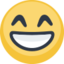 Beaming Face With Smiling Eyes Emoji (Facebook)