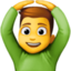 leidžiantis vyras Emoji (Facebook)