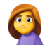 pruilende vrouw Emoji (Facebook)