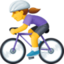 mulher ciclista Emoji (Facebook)