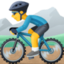 bărbat pe bicicletă montană Emoji (Facebook)