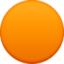 orange circle Emoji (Facebook)