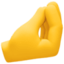 samengeknepen vingers Emoji (Facebook)