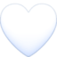 cuore bianco Emoji (Facebook)