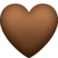 brown heart Emoji (Facebook)