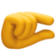 dłoń z gestem „trochę” Emoji (Facebook)