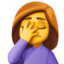 woman facepalming Emoji (Facebook)