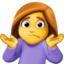 woman shrugging Emoji (Facebook)