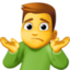 schulterzuckender Mann Emoji (Facebook)