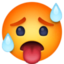 hett ansikte Emoji (Facebook)