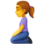 woman kneeling Emoji (Facebook)