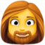 woman: beard Emoji (Facebook)