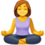 woman in lotus position Emoji (Facebook)