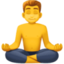 man in lotus position Emoji (Facebook)