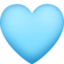 light blue heart Emoji (Facebook)