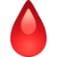 gota de sangue Emoji (Facebook)