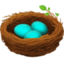 nest with eggs Emoji (Facebook)