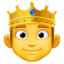 koronás személy Emoji (Facebook)