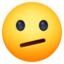 face with diagonal mouth Emoji (Facebook)