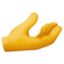 Hand mit Handfläche nach oben Emoji (Facebook)