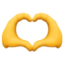 qoʻlda yurak Emoji (Facebook)