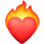 cuore in fiamme Emoji (Facebook)