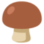 cogumelo marrom Emoji (Google)