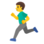 man running Emoji (Google)